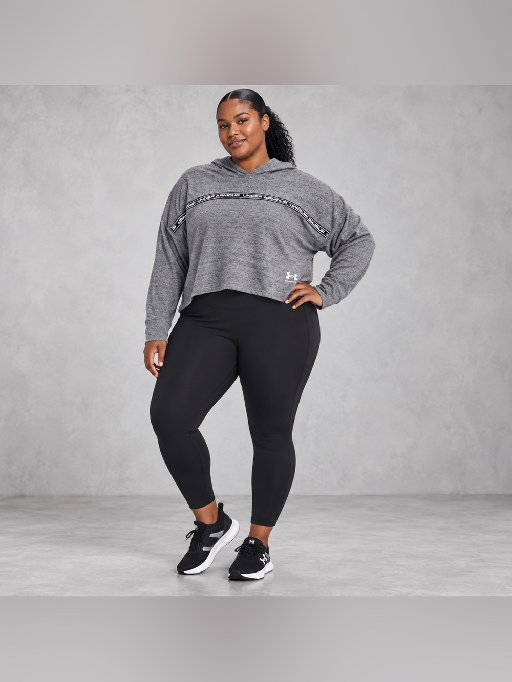 Under Armour Rival Terry Cropped Hoodie Gray Women’s Plus 3XL NWT